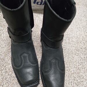 Harley-Davidson Black Leather Boots Size 6.5 Ladies
